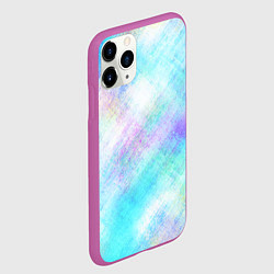 Чехол iPhone 11 Pro матовый Голографический перламутр, цвет: 3D-фиолетовый — фото 2