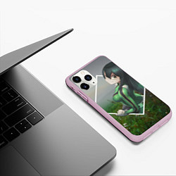 Чехол iPhone 11 Pro матовый Моя геройская академия Цую Асуи, цвет: 3D-розовый — фото 2