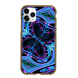 Чехол iPhone 11 Pro матовый Абстракция neon, цвет: 3D-коричневый