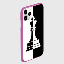 Чехол iPhone 11 Pro матовый Ферзь, цвет: 3D-фиолетовый — фото 2