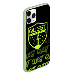Чехол iPhone 11 Pro матовый Quest esports, цвет: 3D-салатовый — фото 2