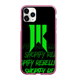 Чехол iPhone 11 Pro матовый Shopify Rebellion, цвет: 3D-малиновый