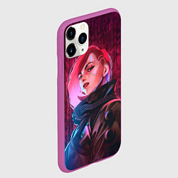Чехол iPhone 11 Pro матовый Cyberpunk 2077 Phantom Liberty, цвет: 3D-фиолетовый — фото 2