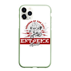 Чехол iPhone 11 Pro матовый Extreme sport, цвет: 3D-салатовый