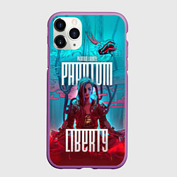 Чехол iPhone 11 Pro матовый Cyberpunk 2077 Phantom Liberty, цвет: 3D-фиолетовый