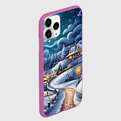 Чехол iPhone 11 Pro матовый Новогоднее настроение, цвет: 3D-фиолетовый — фото 2