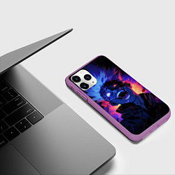 Чехол iPhone 11 Pro матовый Сатору Годжо в безумии - Магическая битва, цвет: 3D-фиолетовый — фото 2