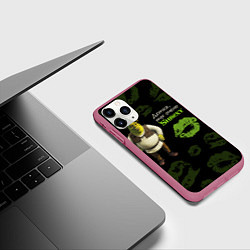 Чехол iPhone 11 Pro матовый Shrexy Shrek, цвет: 3D-малиновый — фото 2