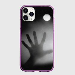 Чехол iPhone 11 Pro матовый Рука в ночном тумане, цвет: 3D-фиолетовый