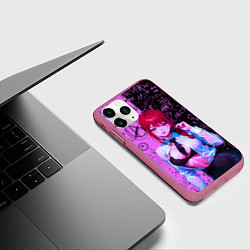 Чехол iPhone 11 Pro матовый Неоновая Макима, цвет: 3D-малиновый — фото 2