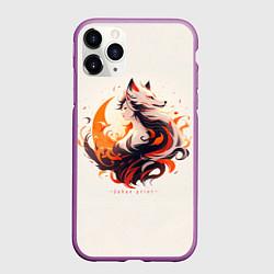 Чехол iPhone 11 Pro матовый Дева оборотень, цвет: 3D-фиолетовый