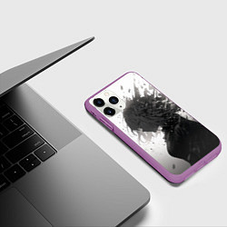 Чехол iPhone 11 Pro матовый Распад девушки, цвет: 3D-фиолетовый — фото 2