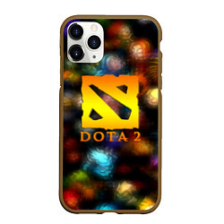 Чехол iPhone 11 Pro матовый Dota allgame, цвет: 3D-коричневый