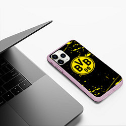 Чехол iPhone 11 Pro матовый Borussia yellow splash, цвет: 3D-розовый — фото 2