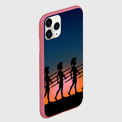 Чехол iPhone 11 Pro матовый Греческий закат, цвет: 3D-малиновый — фото 2