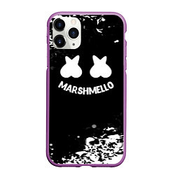 Чехол iPhone 11 Pro матовый Marshmello splash, цвет: 3D-фиолетовый