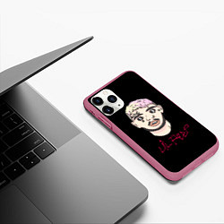 Чехол iPhone 11 Pro матовый Lil Peep rap music, цвет: 3D-малиновый — фото 2