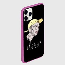 Чехол iPhone 11 Pro матовый Lil Peep rap steel, цвет: 3D-фиолетовый — фото 2