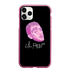 Чехол iPhone 11 Pro матовый Lil Peep rip 21, цвет: 3D-малиновый