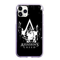 Чехол iPhone 11 Pro матовый Assassins Creed белые краски, цвет: 3D-светло-сиреневый