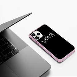 Чехол iPhone 11 Pro матовый Lil peep love, цвет: 3D-розовый — фото 2