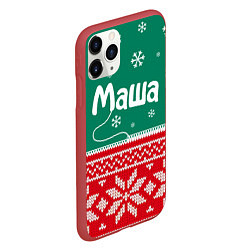 Чехол iPhone 11 Pro матовый Маша новогодний, цвет: 3D-красный — фото 2