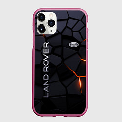 Чехол iPhone 11 Pro матовый Land Rover - плиты с эффектом свечения, цвет: 3D-малиновый