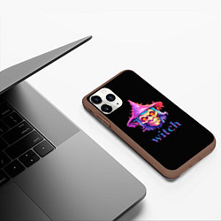 Чехол iPhone 11 Pro матовый Cartoon witch, цвет: 3D-коричневый — фото 2