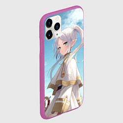 Чехол iPhone 11 Pro матовый Фрирен и небо - эльфийка, цвет: 3D-фиолетовый — фото 2
