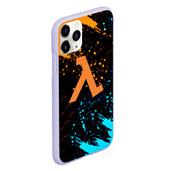 Чехол iPhone 11 Pro матовый Half Life logo краски, цвет: 3D-светло-сиреневый — фото 2