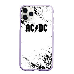 Чехол iPhone 11 Pro матовый ACDC rock collection краски черепа, цвет: 3D-светло-сиреневый