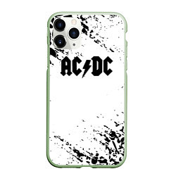 Чехол iPhone 11 Pro матовый ACDC rock collection краски черепа, цвет: 3D-салатовый