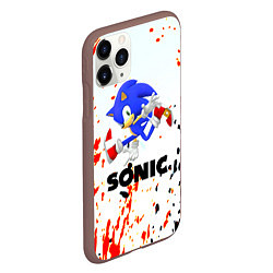 Чехол iPhone 11 Pro матовый Sonic краски абстрактные, цвет: 3D-коричневый — фото 2