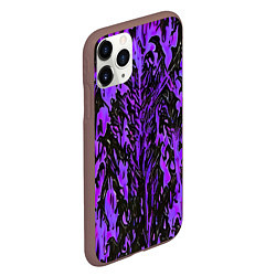 Чехол iPhone 11 Pro матовый Демонический доспех фиолетовый, цвет: 3D-коричневый — фото 2
