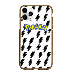 Чехол iPhone 11 Pro матовый Pokemon zippy, цвет: 3D-коричневый