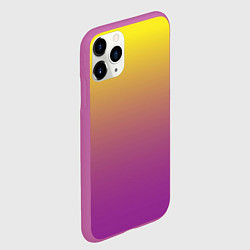 Чехол iPhone 11 Pro матовый Желто-фиолетовый градиент, цвет: 3D-фиолетовый — фото 2