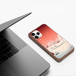 Чехол iPhone 11 Pro матовый Волшебство новогодней ночи, цвет: 3D-коричневый — фото 2