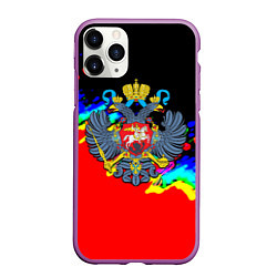 Чехол iPhone 11 Pro матовый Имперская Россия краски, цвет: 3D-фиолетовый