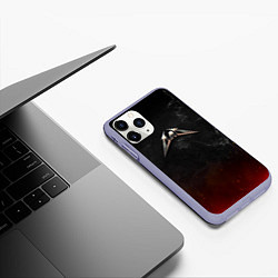 Чехол iPhone 11 Pro матовый Папа в стиле Металлика, цвет: 3D-светло-сиреневый — фото 2
