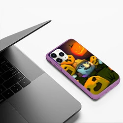 Чехол iPhone 11 Pro матовый Гарибальди Хэллоуин, цвет: 3D-фиолетовый — фото 2