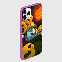 Чехол iPhone 11 Pro матовый Гарибальди Хэллоуин, цвет: 3D-фиолетовый — фото 2