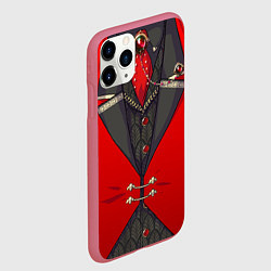 Чехол iPhone 11 Pro матовый Алый фрак, цвет: 3D-малиновый — фото 2