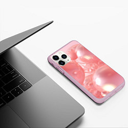 Чехол iPhone 11 Pro матовый Розовые шары, цвет: 3D-розовый — фото 2