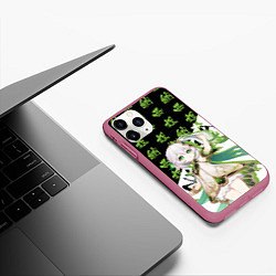 Чехол iPhone 11 Pro матовый Нахида - Геншин Импакт, цвет: 3D-малиновый — фото 2