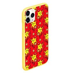 Чехол iPhone 11 Pro матовый Звездная каракуля, цвет: 3D-желтый — фото 2