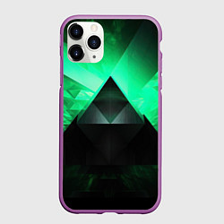 Чехол iPhone 11 Pro матовый Абстракционное воплощение зелени, цвет: 3D-фиолетовый
