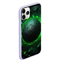 Чехол iPhone 11 Pro матовый Абстрактная гармония зеленого, цвет: 3D-светло-сиреневый — фото 2