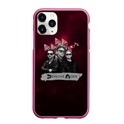 Чехол iPhone 11 Pro матовый Depeche Mode - spirit tour, цвет: 3D-малиновый