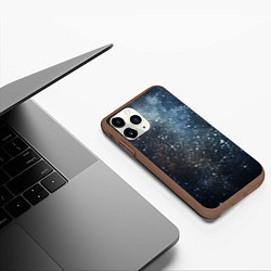 Чехол iPhone 11 Pro матовый Темное космическое звездное небо, цвет: 3D-коричневый — фото 2