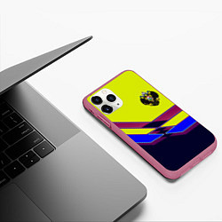 Чехол iPhone 11 Pro матовый Российская империя герб, цвет: 3D-малиновый — фото 2